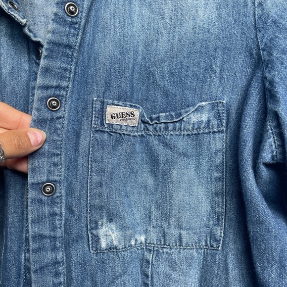 GUESS denim button up - Picture 2 of 2
